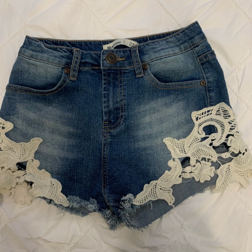 Bluenotes Lace Denim Shorts